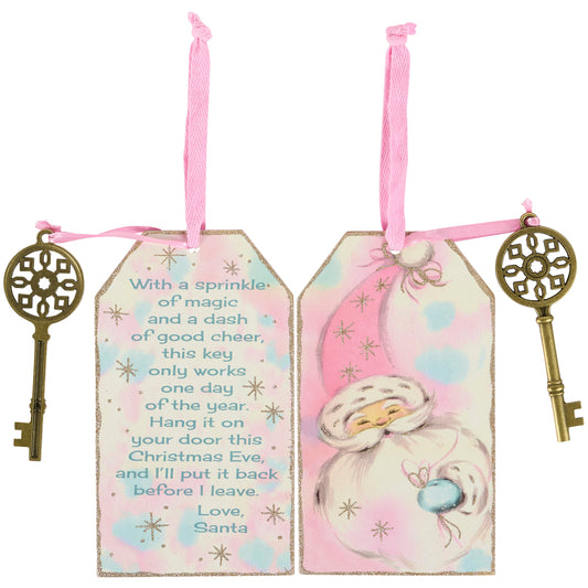 Primitives by Kathy Pastel Santa Key Ornament