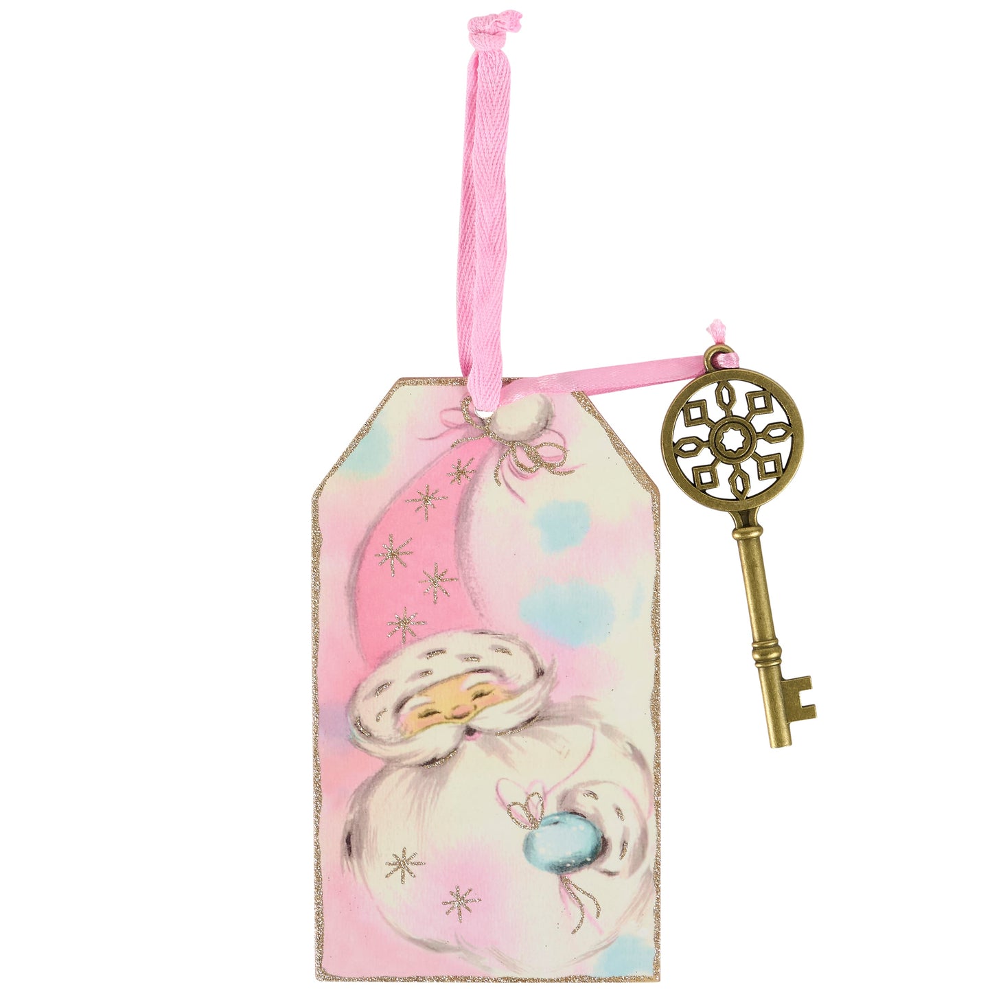 Primitives by Kathy Pastel Santa Key Ornament