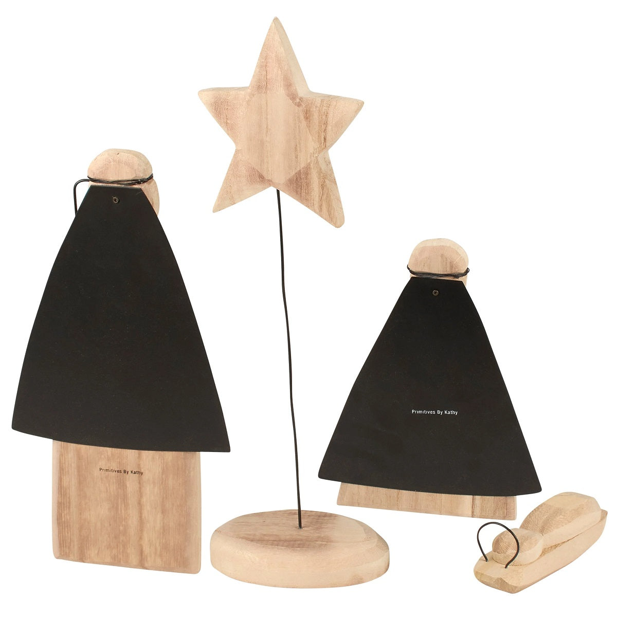 Primitives by Kathy Carved Holy Family Sitter Set