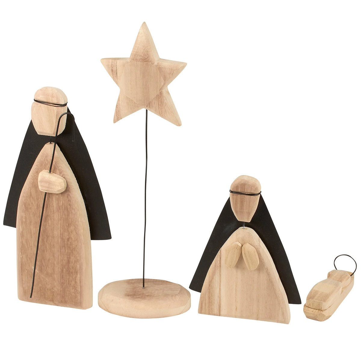 Primitives by Kathy Carved Holy Family Sitter Set