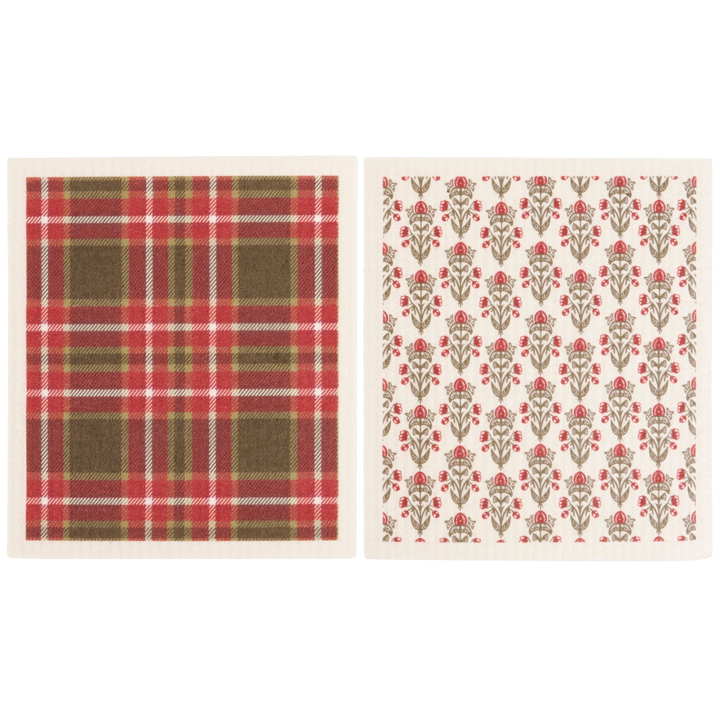Primitives by Kathy Red Plaid Swedish Cloth Set