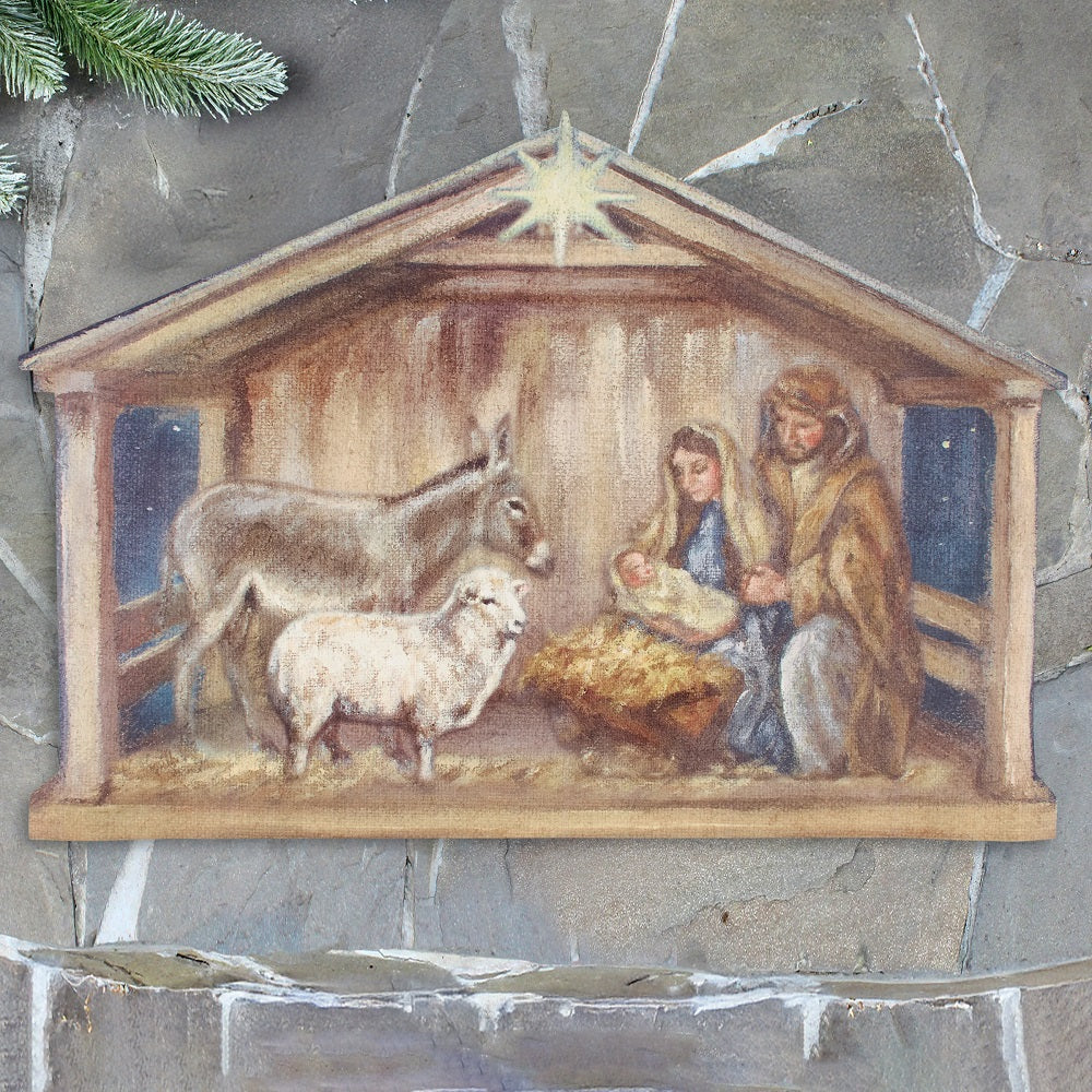 Primitives by Kathy Christmas Nativity Rug- Indoor/Outdoor