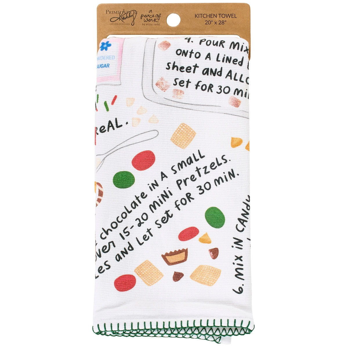 Primitives by Kathy  Holiday Reindeer Chow Kitchen Towel