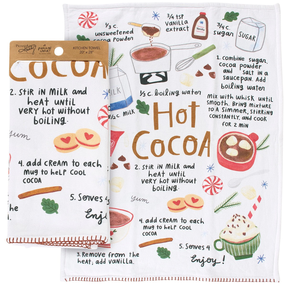 Primitives by Kathy  Hot Cocoa Kitchen Towel