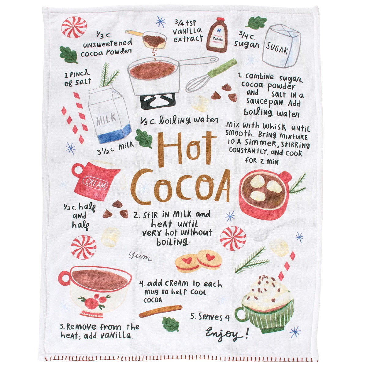 Primitives by Kathy  Hot Cocoa Kitchen Towel