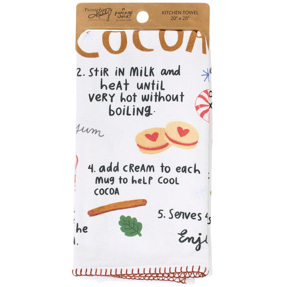 Primitives by Kathy  Hot Cocoa Kitchen Towel