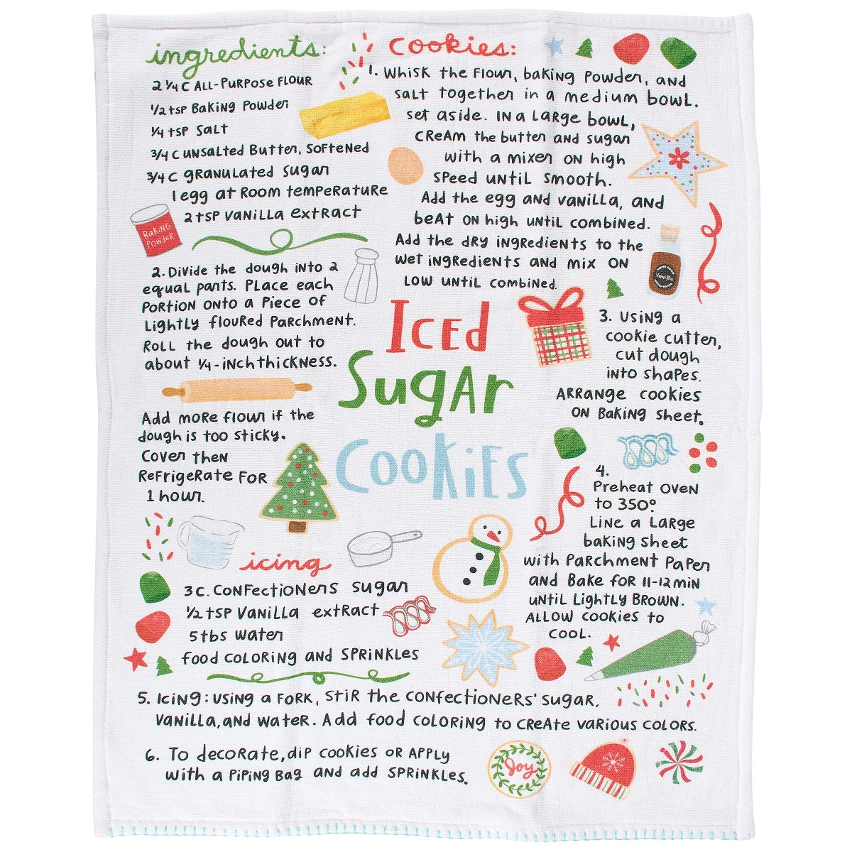Primitives by Kathy Iced Sugar Cookies Kitchen Towel
