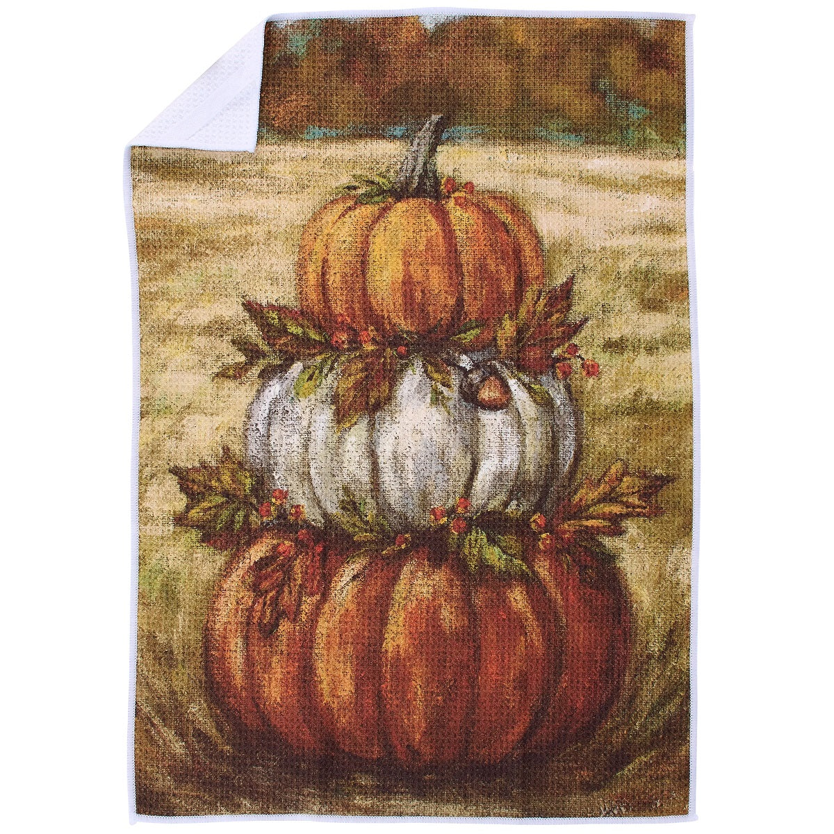 Primitives by Kathy Pumpkin Stack Kitchen Towel