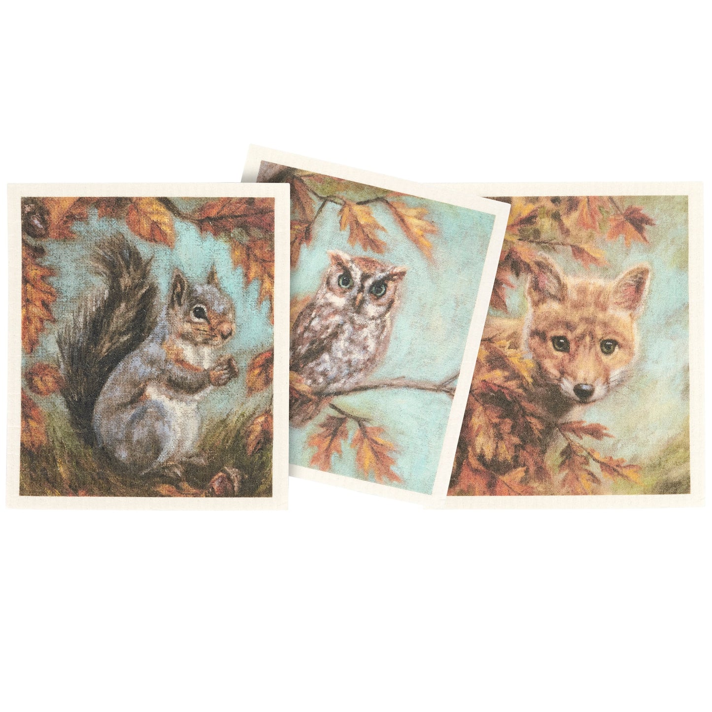 Primitives By Kathy Fall Woods Swedish Cloth Set - 6.75" x 7.50"