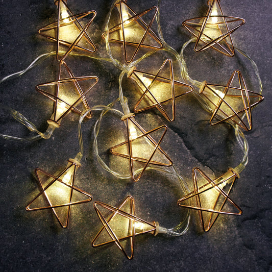 Primitives by Kathy Metal Stars String Lights