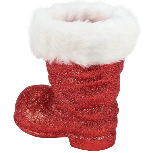 Primitives by Kathy Glitter Santa Boot Sitter - Large