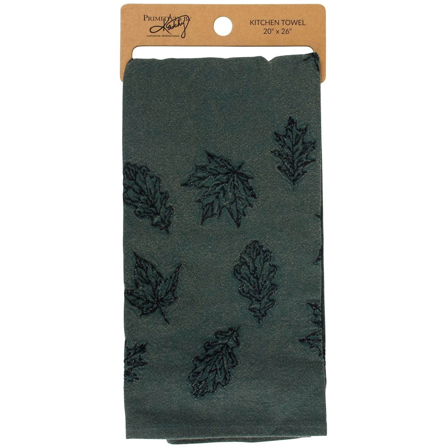 Primitives By Kathy Emerald Leaf Kitchen Towel - 20" x 26"
