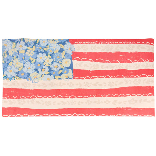 Primitives by Kathy Floral Flag Indoor/Outdoor Rug - 34" x 19"