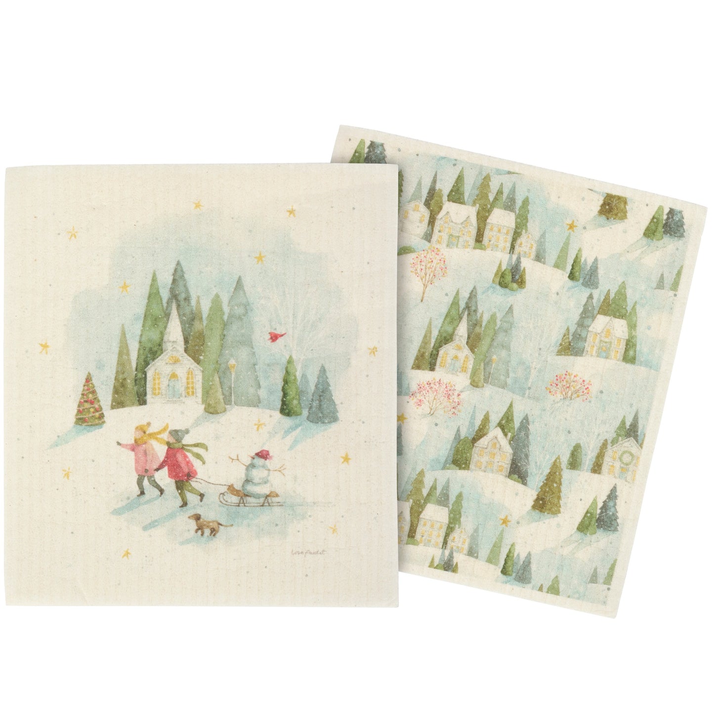 Primitives by Kathy Winter Wonderland Swedish Dishcloth Set