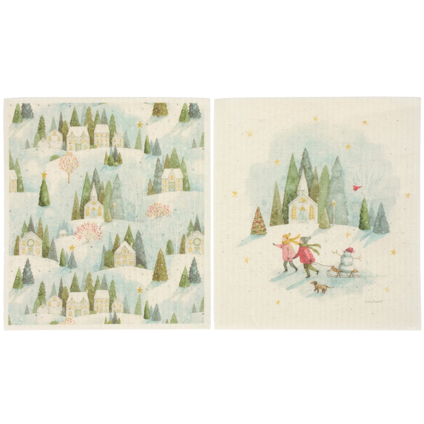 Primitives by Kathy Winter Wonderland Swedish Dishcloth Set