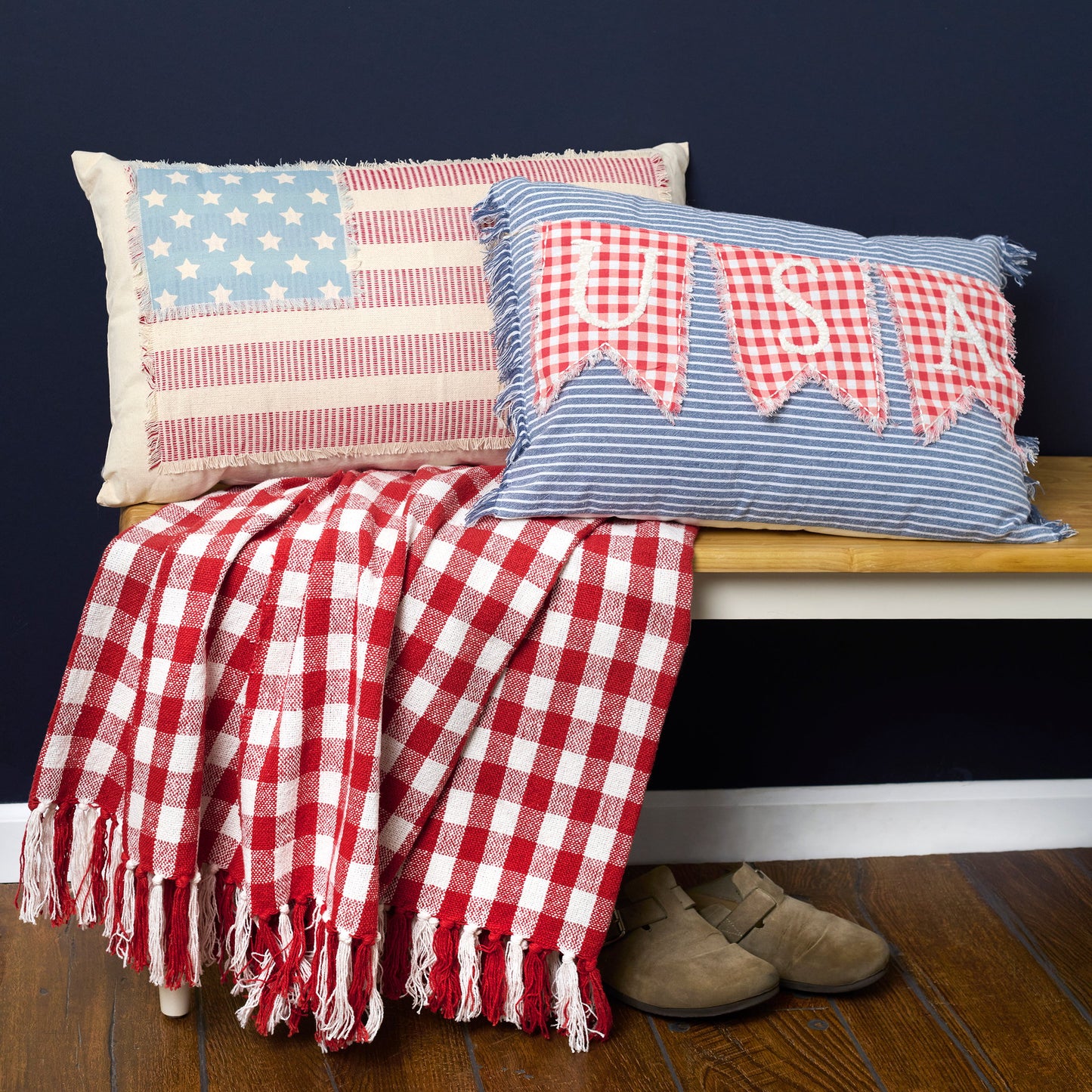 Primitives by Kathy Folk USA Pillow  - 20" x 14"