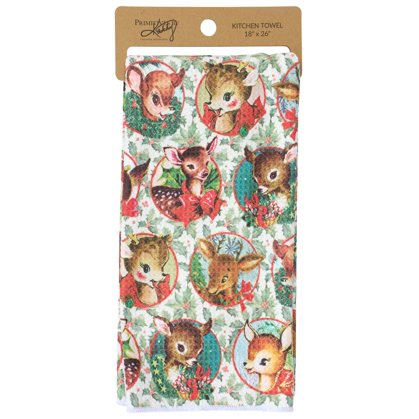 Primitives by Kathy Retro Deer Kitchen Towel - 18" x 26"
