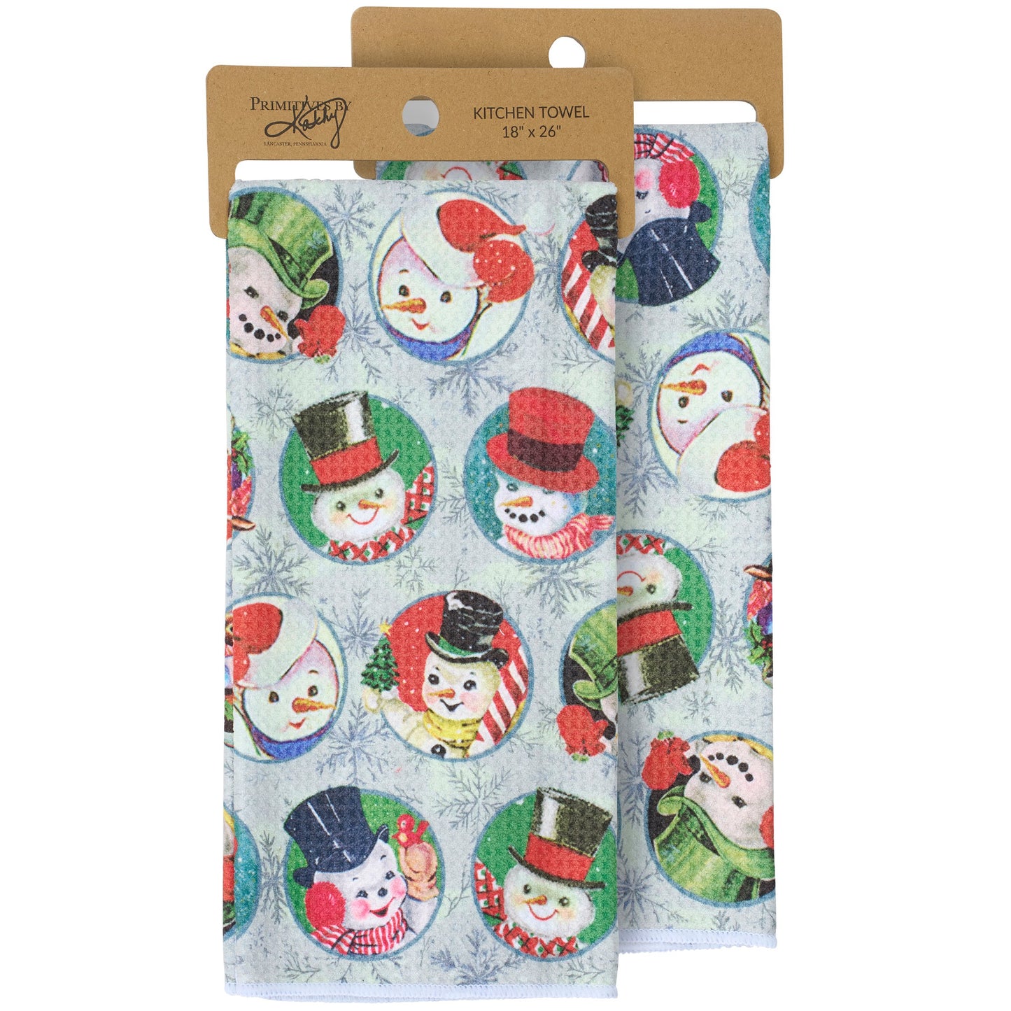 Primitives by Kathy Retro Snowman Kitchen Towel - 18" x 26"