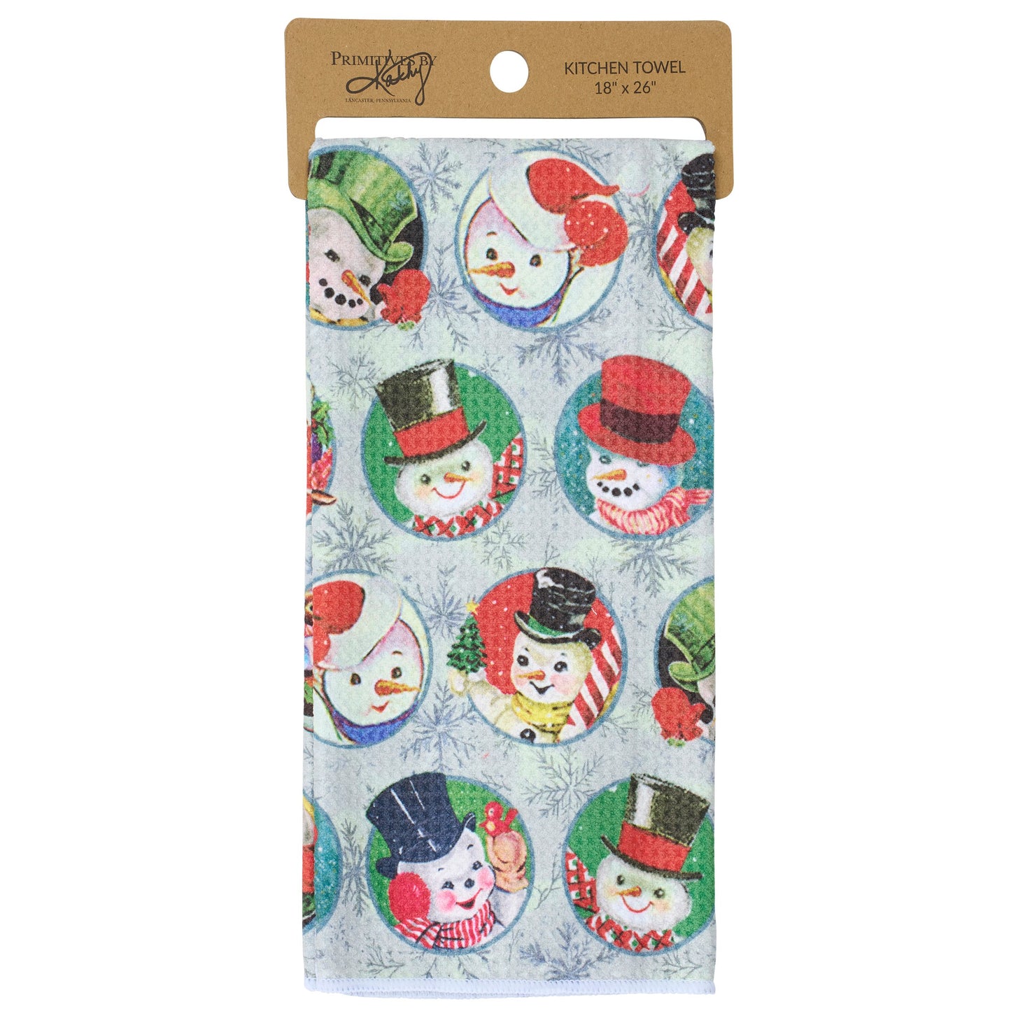 Primitives by Kathy Retro Snowman Kitchen Towel - 18" x 26"