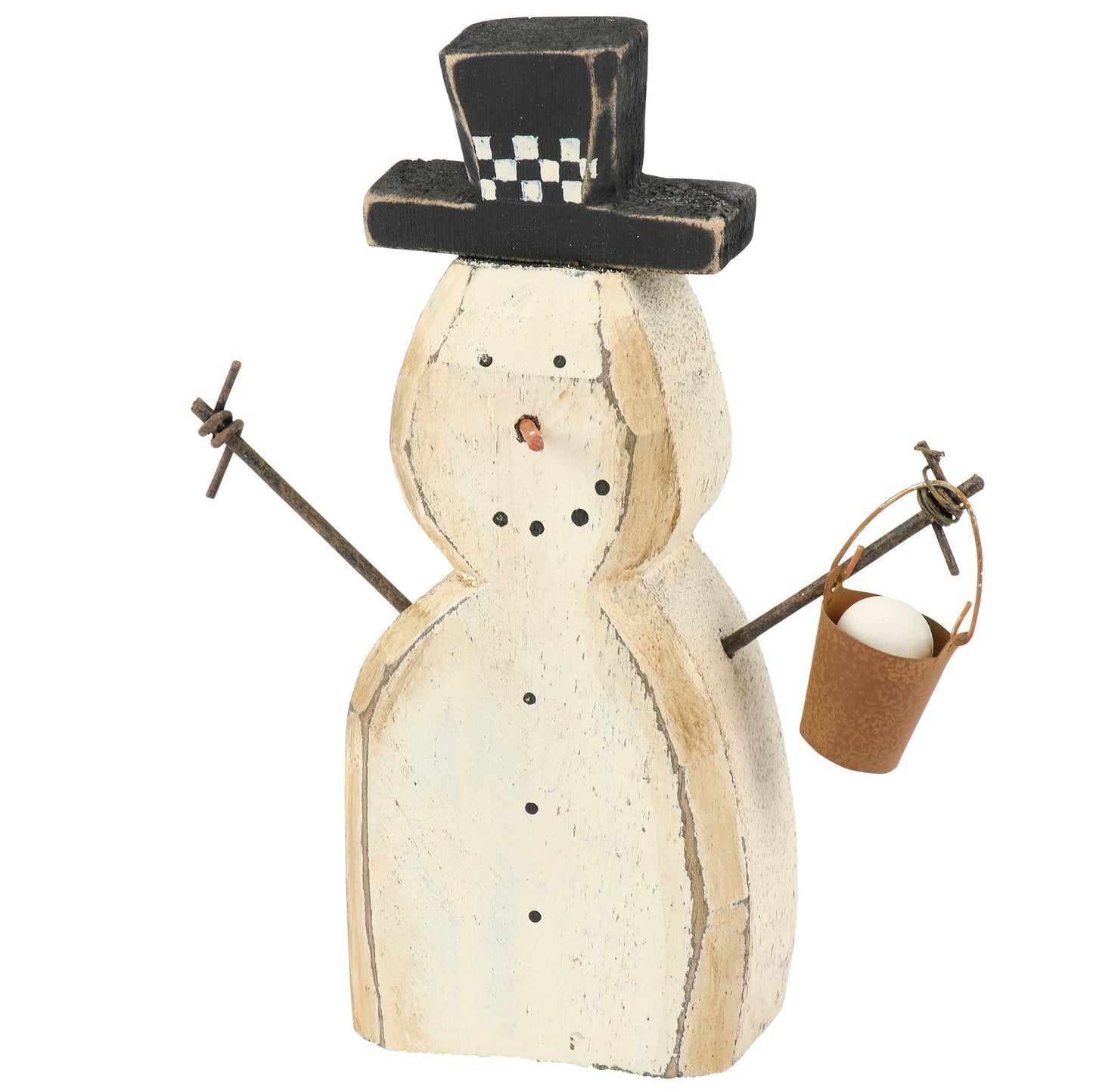 Primitives by Kathy Bucket Snowman Chunky Sitter