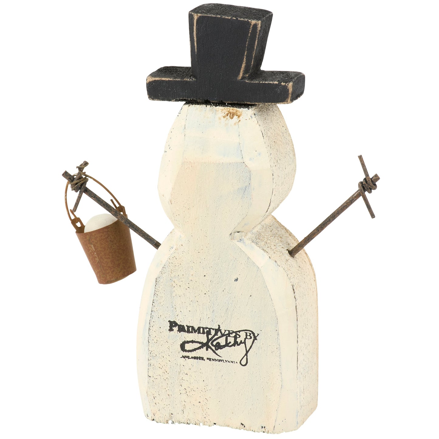 Primitives by Kathy Bucket Snowman Chunky Sitter