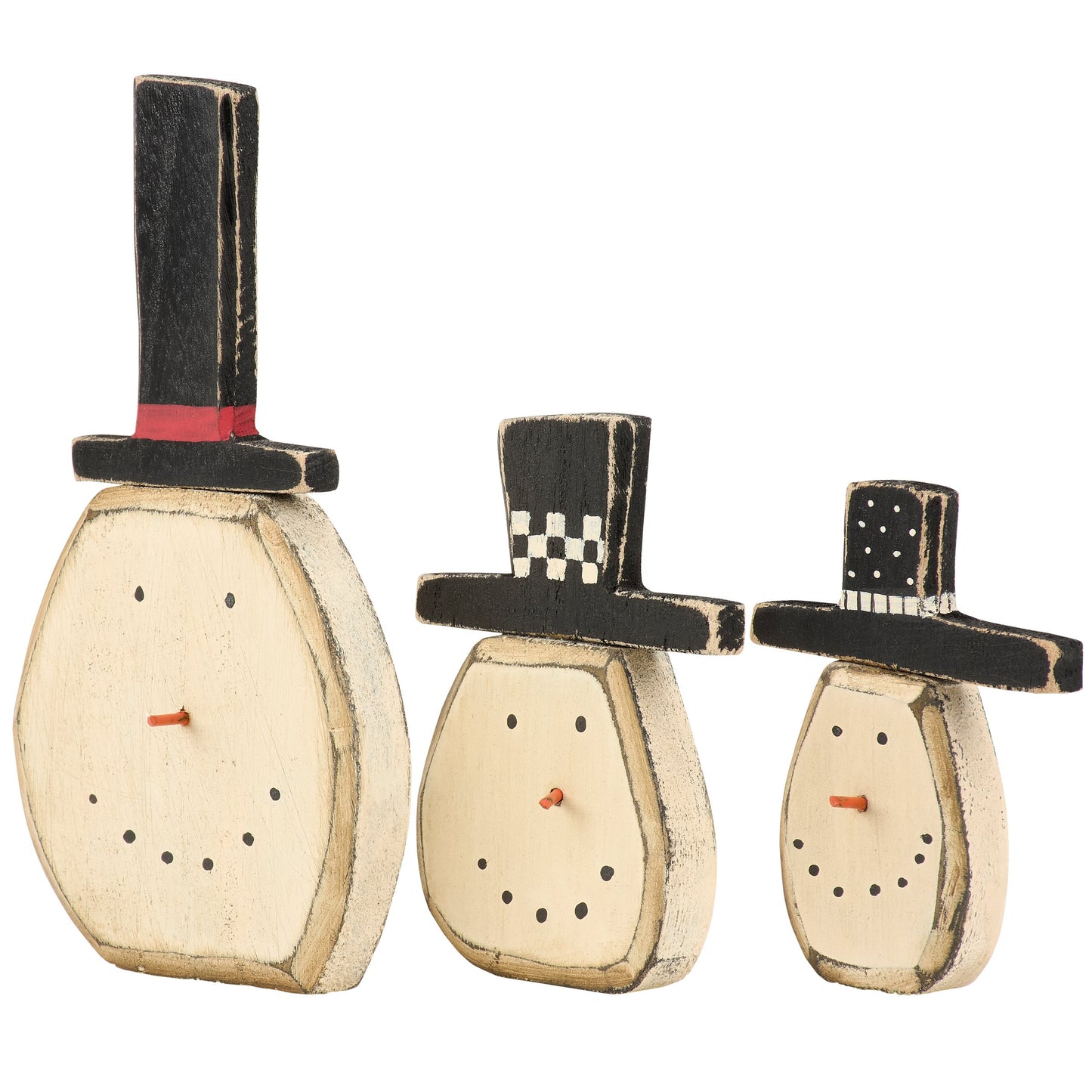 Primitives by Kathy Snowmen Faces Chunky Sitter Set