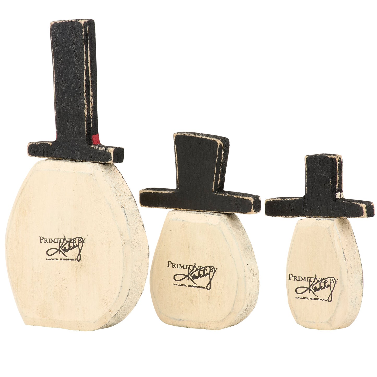 Primitives by Kathy Snowmen Faces Chunky Sitter Set