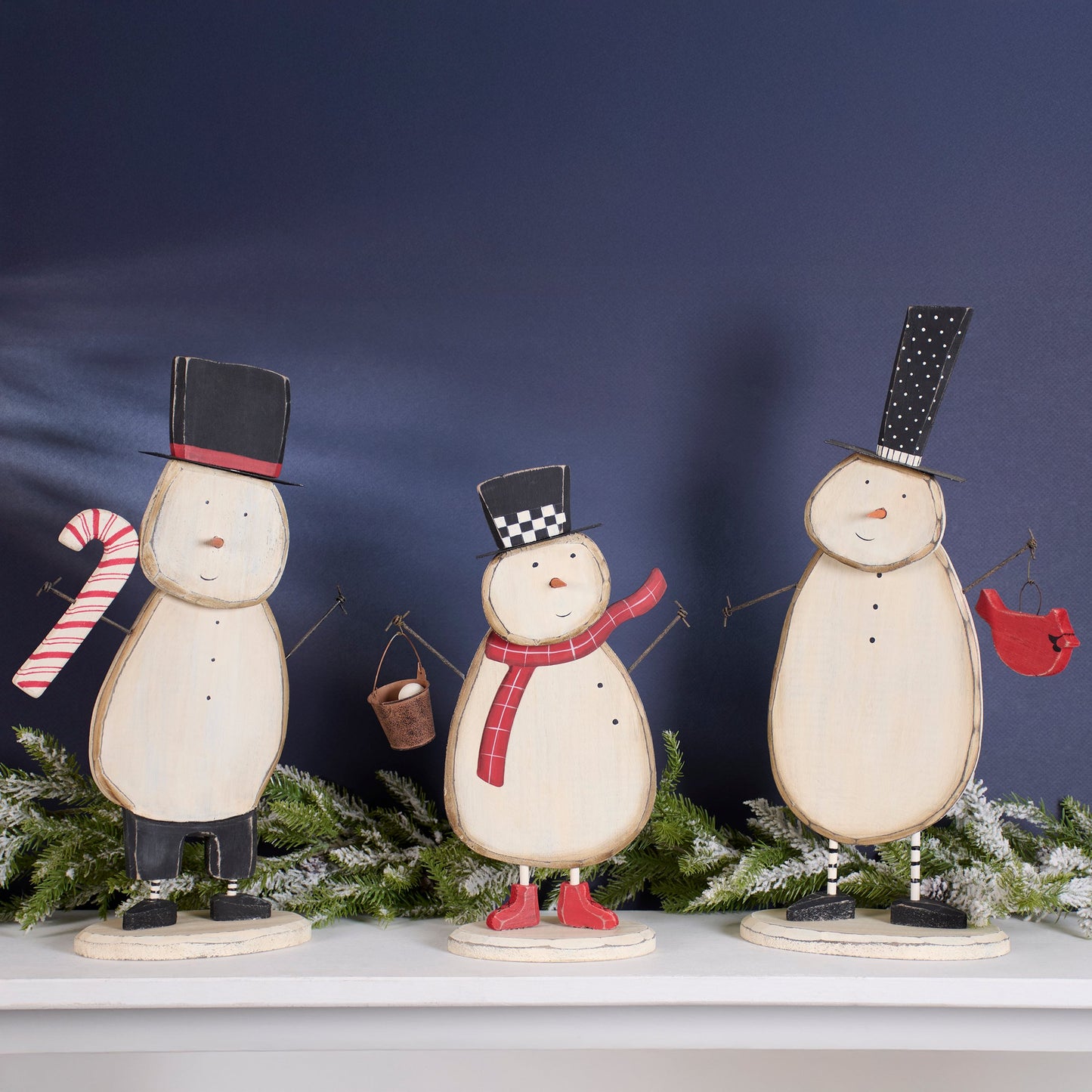 Primitives by Kathy Snowmen Trio Stand Up Sitter Set