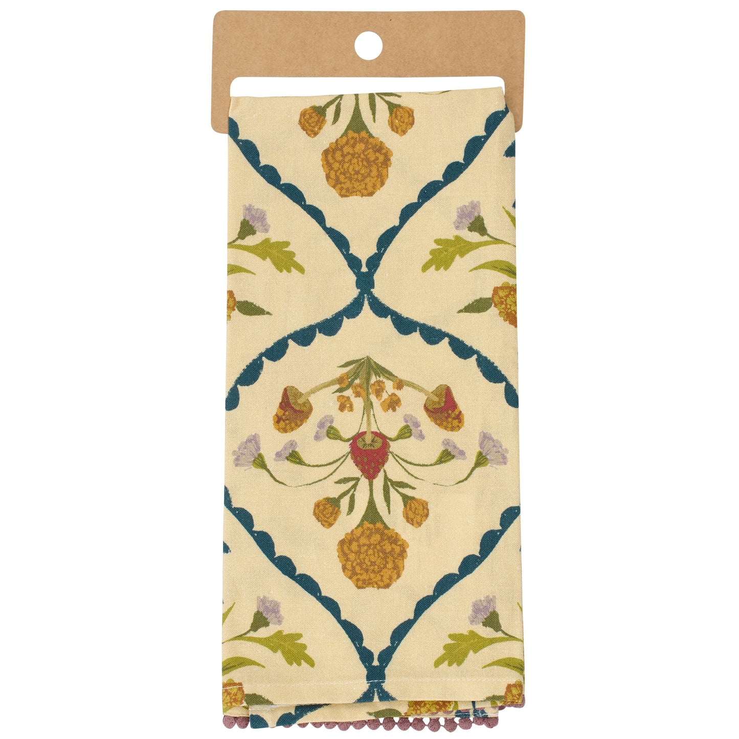 Primitives by Kathy Folk Diamond Floral Kitchen Towel - 20" x 26"
