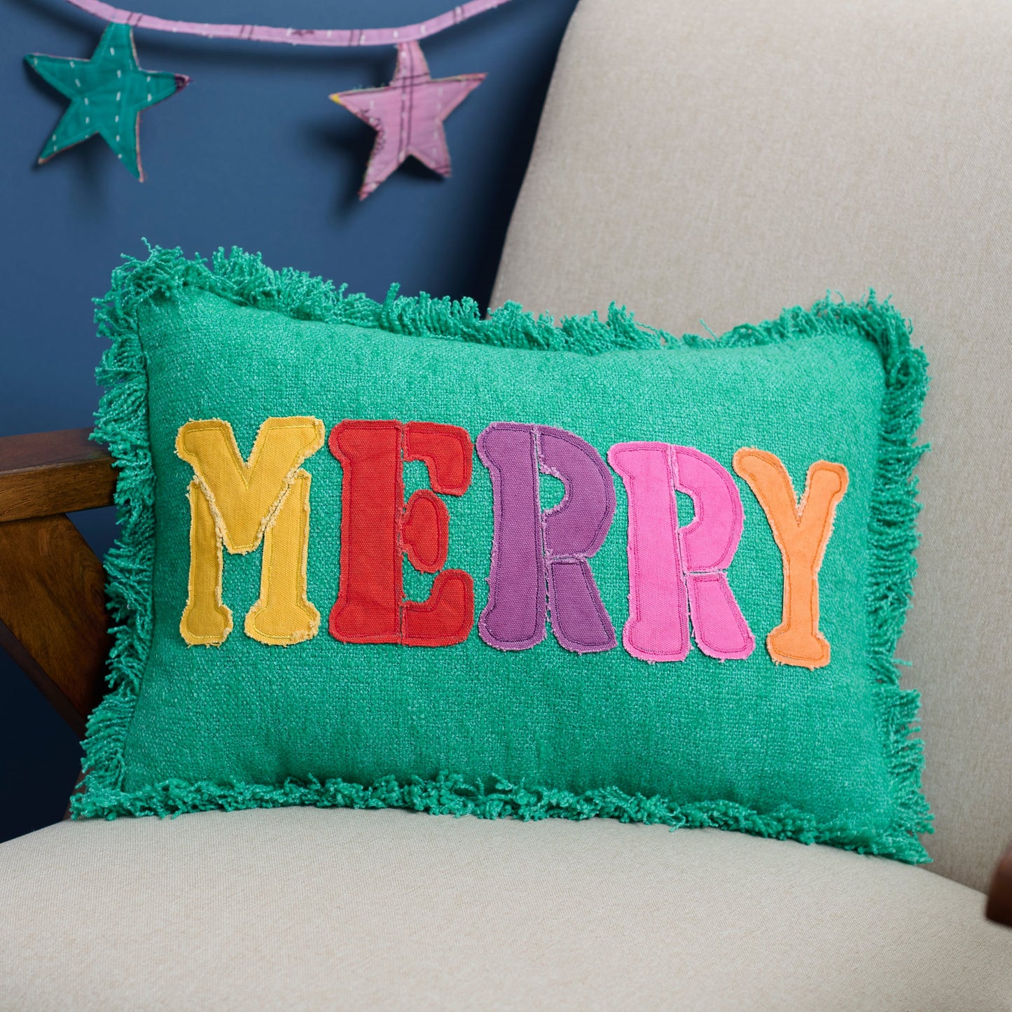 Primitives by Kathy Colorful Merry Pillow - 18" x 12"