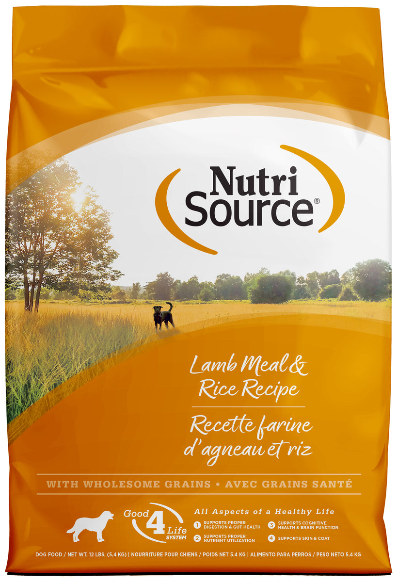 NutriSource Lamb Meal and Rice with Wholesome Grains Dry Dog Food - 12LB