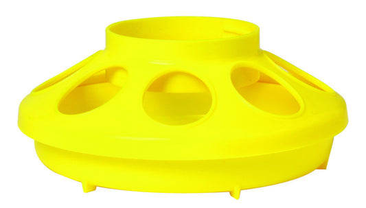 Little Giant Plastic Poultry Feeder Base for 1 Quart Container- Yellow
