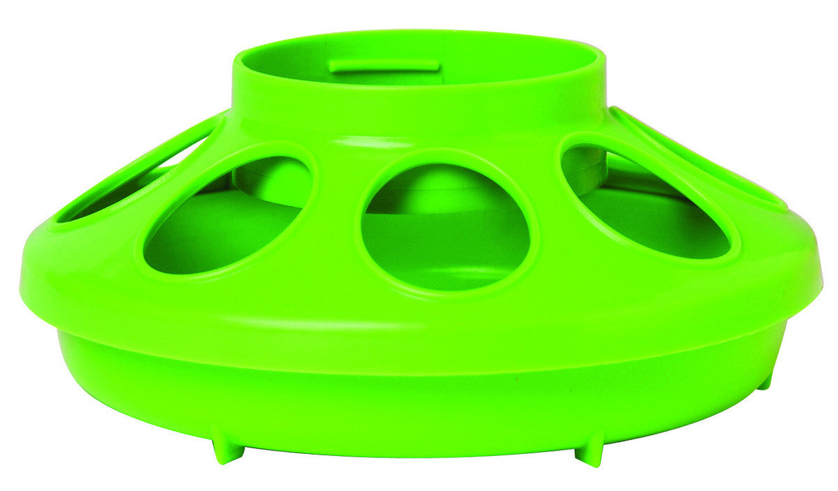 Little Giant Plastic Poultry Feeder Base for 1 Quart Container- Apple Green