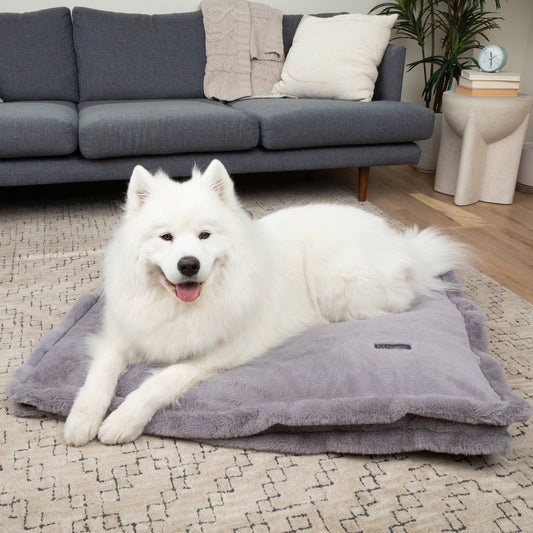 Nandog Pet Gear Removable Cover Large Cloud Pillow Bed Gray - 40 X 30 In