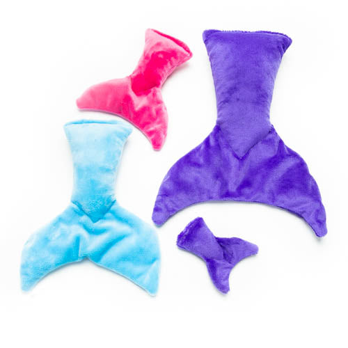 Mutts & Mittens, Inc. Mermaid Tail Plush Dog Toy- (Small)-Assorted Colors