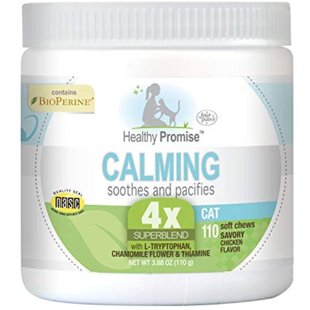 Four Paws Healthy Promise Cat Calming Chews - 110Ct