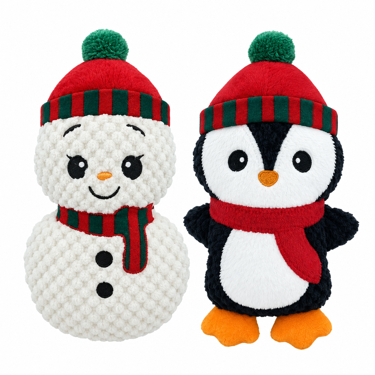 Petlou 6" Christmas -Snowman & Penguin Dog Toys
