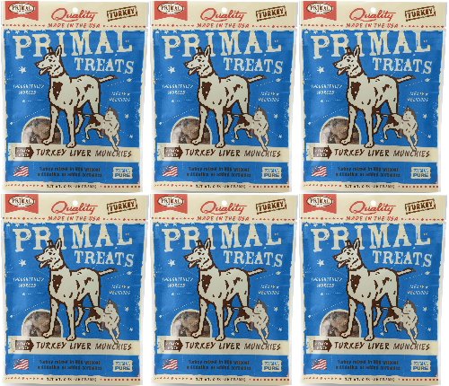 Primal Treats Freeze-Dried Turkey Liver Munchies 12oz (6 x 2oz)