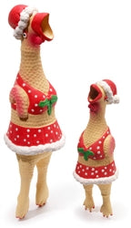 Charming Christmas Henrietta Chicken Dog Toy, Small