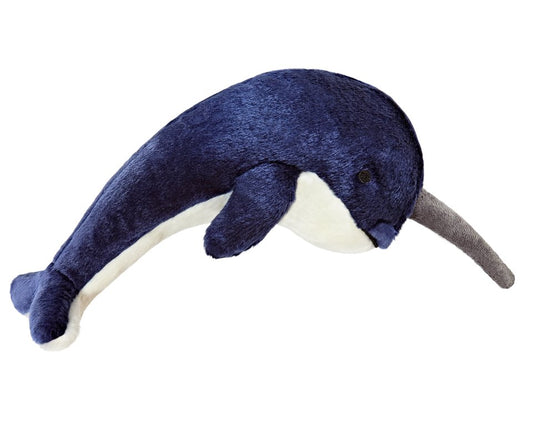 Fluff & Tuff Bleu Narwhal Plush Dog Toy