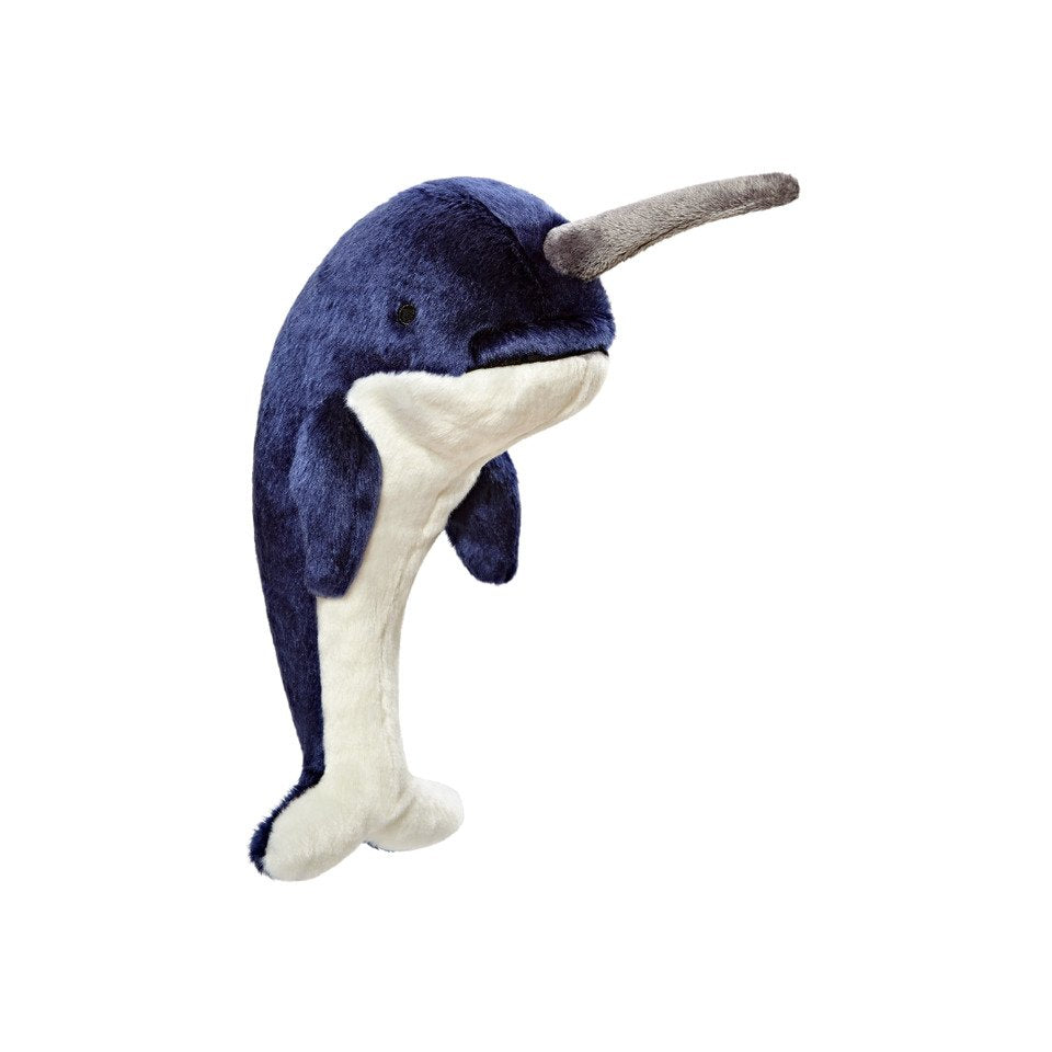 Fluff & Tuff Bleu Narwhal Plush Dog Toy