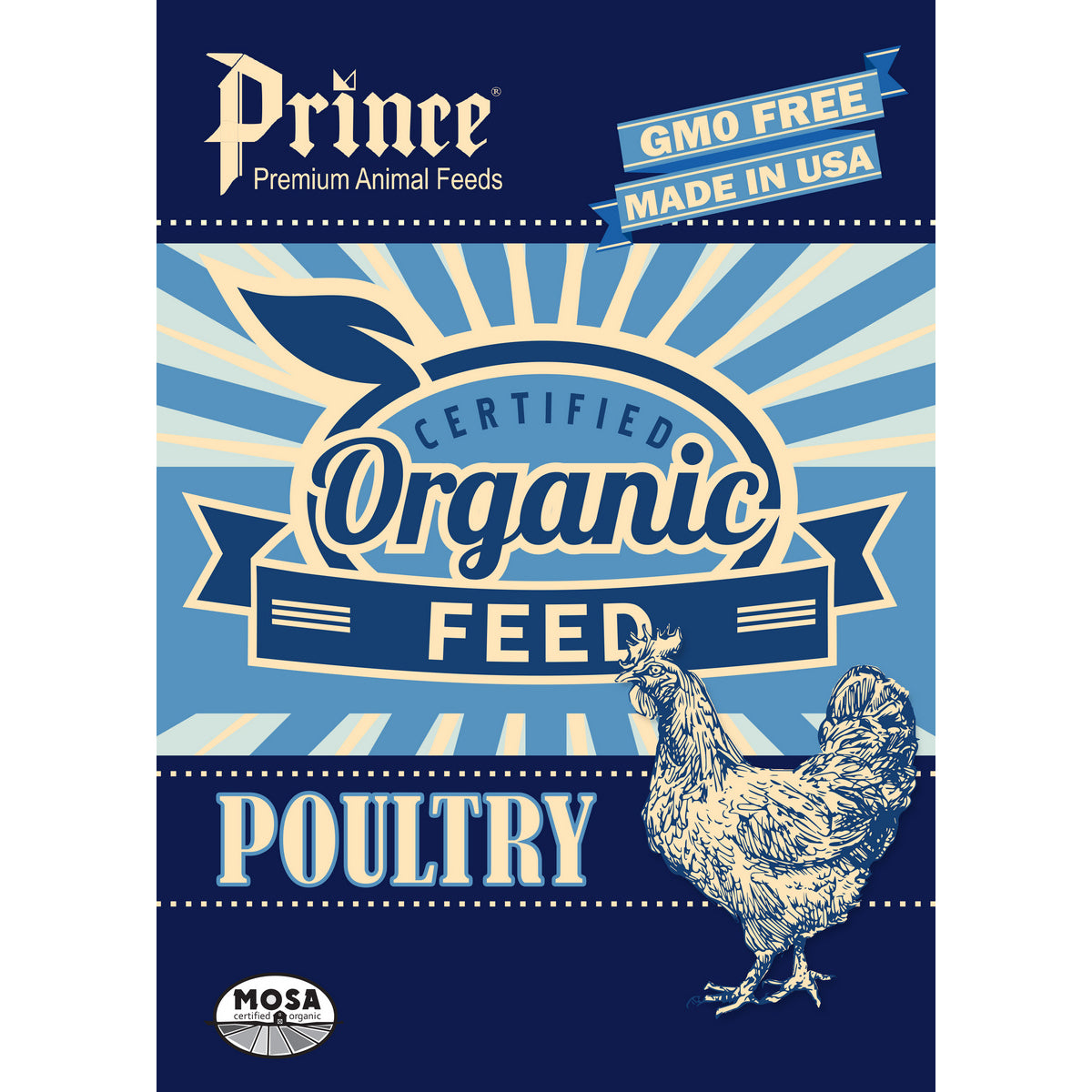 Prince Organic 16% Pullet Grower Layer Crumble Poultry Feed - 50 Lbs