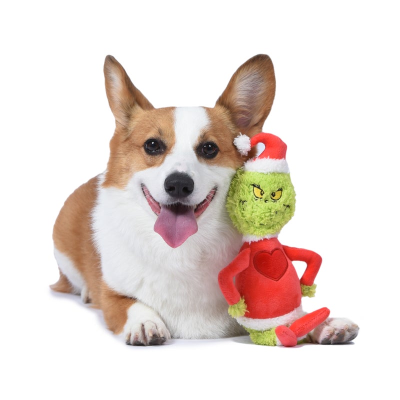 Dr. Seuss: The Grinch 9" Grinch Heart Plush Squeaker Pet Toy