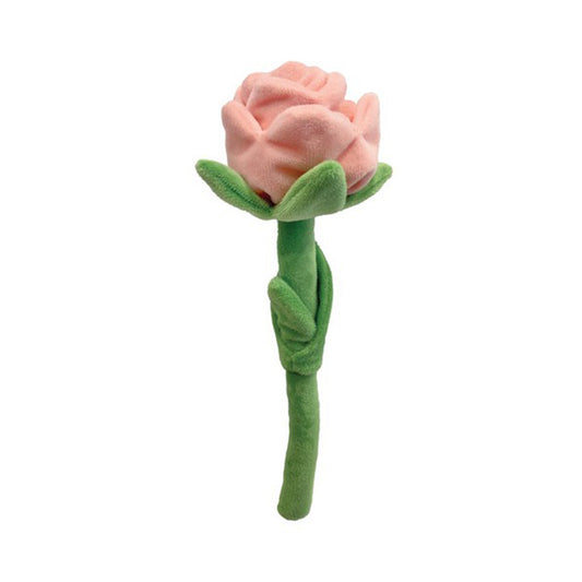 FouFIT Hide 'n Seek Florals Plush Rose Valentine's Toy for Dogs - Pink