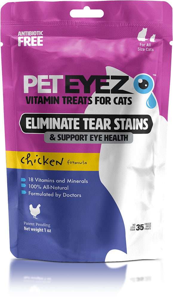 Pet Eyez Vitamin Treats for Cats - Chicken Flavor