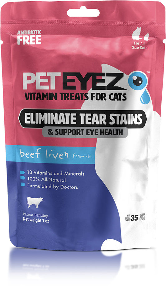 Pet Eyez Vitamin Treats for Cats - Beef Flavor