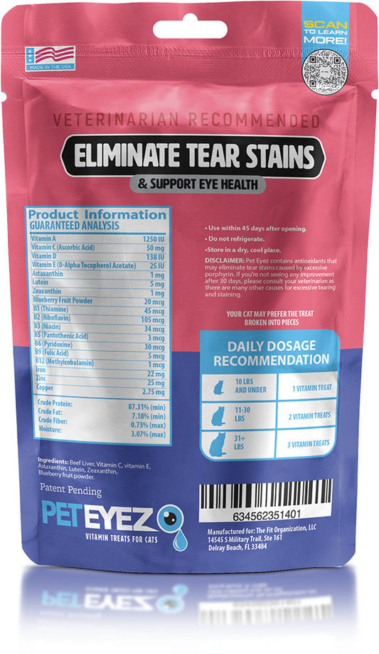 Pet Eyez Vitamin Treats for Cats - Beef Flavor