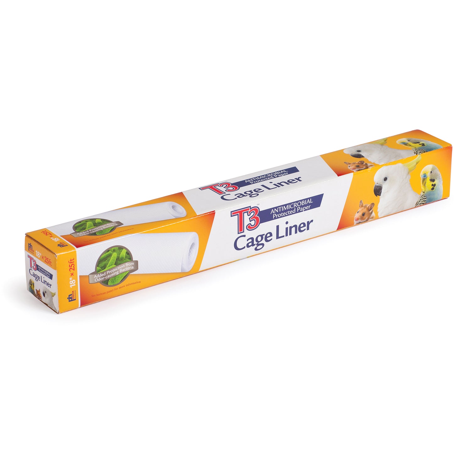 Prevue T3 Antimicrobial Bird Cage Liners  18"W x 25'L - 1 Roll