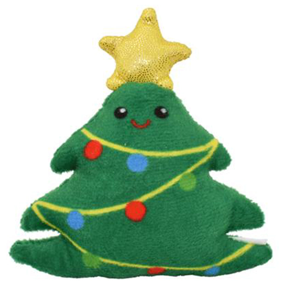 MULTIPET Holiday Pull & Vibrate Plush Cat Toy - Christmas Tree