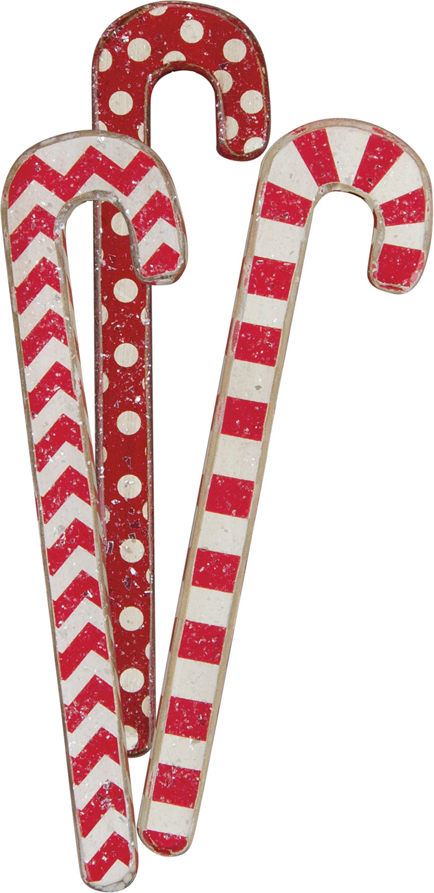 Primitives by Kathy Red Candy Canes - Set of 3